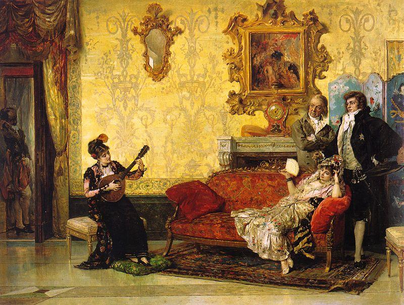  Vicente Palmaroli  Gonzalez The Concert oil painting image